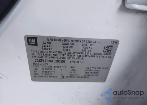 2015 GMC Terrain Denali from USA, damaged, VIN 2GKFLZE36F6296252